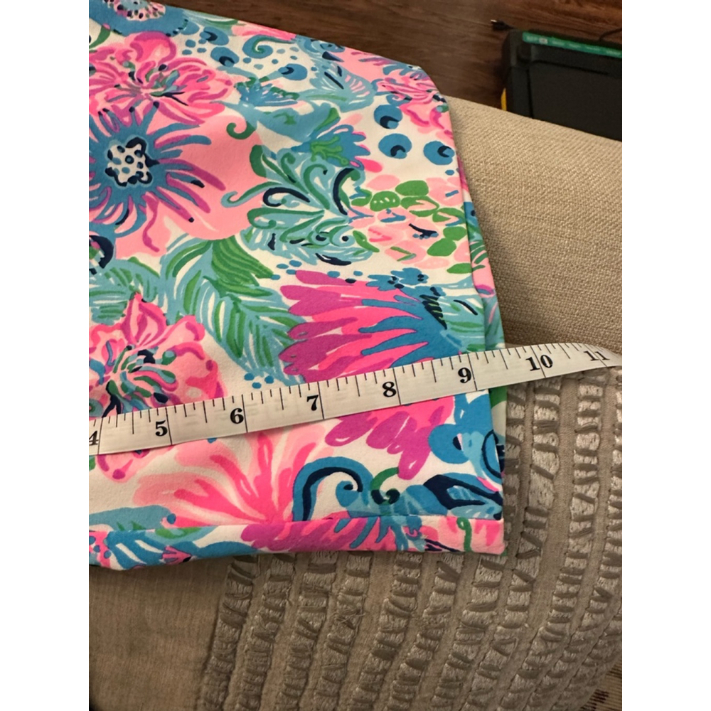 Women's Lilly Pulitzer Luxletic Shorts Size 2 Pink Blue Floral Print - Picture 8 of 8